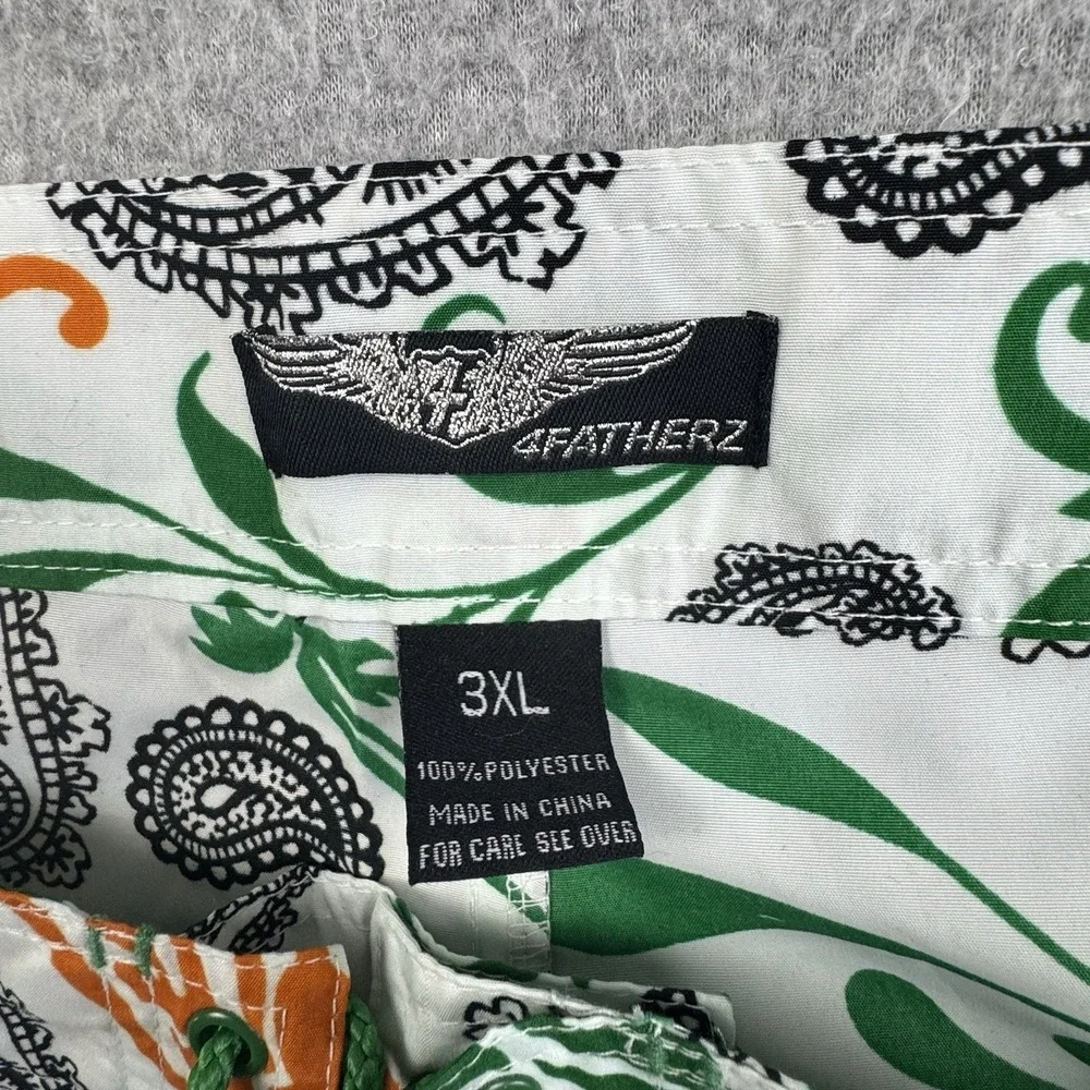 4FATHERZ‎ Board Shorts Mens 3XL Summer Beach Swim Short Trunk Paisley Floral NWT